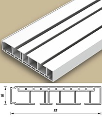 Профиль карниза 3х-рядный 1,6м потолочный для штор. ИДЕАЛ (10)