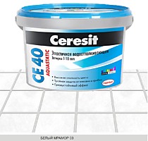 Белый Мрамор 2кг. СЕ40 Смесь затирочная цементная. Ceresit (12)