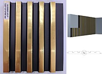 Kr208SP-3/2,7 Золото 122х12х2700мм. Стеновая панель ПВХ Paolo Arte (19)