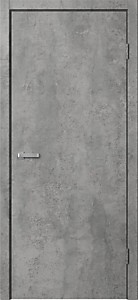 Цемент темный 800х2000мм Микрофлекс, черная ПВХ-кромка ГЛАДКОЕ Flydoors