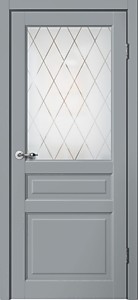 С03 Серый эмалит 900х2000мм. Полотно ОСТЕКЛЕННОЕ Классик Flydoors