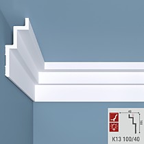 К13 100х40х2000мм Карниз потолочный XPS-полимер загрунтованный BelloDeco (18)