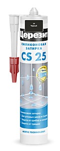 Черный 280мл CS25. Эластичная силиконовая затирка-герметик. Ceresit (1200)