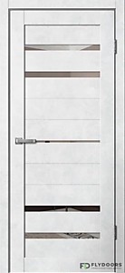 B03 Бетон Светлый ПВХ 700х2000мм ЗЕРКАЛО. Полотно BARN Flydoors