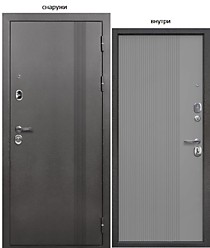 Тайга 9см Вертикаль Серая 960R (правая). Дверь входная Е-Трейд