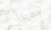 Marmaric Белый Клетка 500х300х9мм /0,15 (1,2/8). Плитка обл. глянец. Gracia Ceramica (68,4)