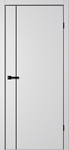 FN33 Серебристый эмалит 700х2000мм магнитный замок, кромка ABC черн. Полотно FUSION FLYDOORS