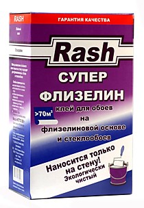 СУПЕР ФЛИЗЕЛИН 70м2, 330гр. Клей для обоев на флизелиновой основе и стеклообоев RASH (12)
