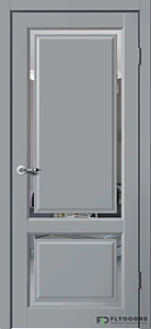 Е02 Серый эмалит 700х2000мм. Полотно ЗЕРКАЛО Эстетик FLYDOORS