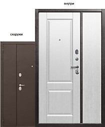 7см Белый клен 1200R (правая). Дверь входная двойная Е-Трейд