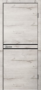 LF03 Дуб Арктик 800х2000мм (К4). Черная ПВХ кромка с 4х сторон. Полотно LOFT Flydoors