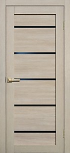 L26 Ясень 3D 900х2000мм ЧЕРНОЕ стекло. Полотно дверное Микрофлекс СибирьПрофиль