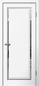 Е05 Белый эмалит 800х2000мм. Полотно ЗЕРКАЛО Эстетик FLYDOORS