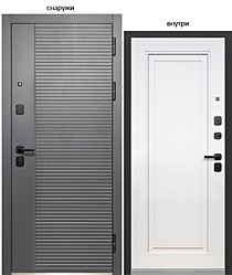 ТАЙГА 9см 2МДФ 960R (правая). Дверь входная Е-Трейд