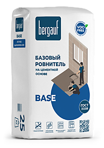 BASE 25кг. Базовый ровнитель на цементной основе (слой 5-50мм). Bergauf