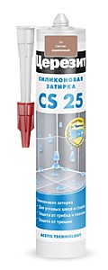 Светло-коричневый 280мл CS25. Эластичная силиконовая затирка-герметик. Ceresit (1200)