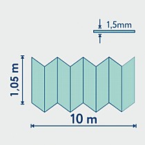 1,5мм ПЕРФ ЗЕЛЕНАЯ 1050ммх500мм /0.525 (10,5м2/20шт). Подложка-гармошка под SPC, WPC, LVT. Solid