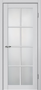 С05 Серебристый эмалит 800х2000мм. Полотно ОСТЕКЛЕННОЕ Classic Flydoors