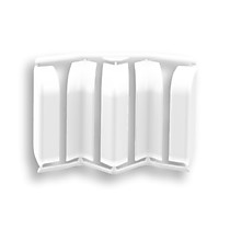 Белый - накладки к плинтусу для столешниц 30мм ДЮРА (1 набор = 5 элементов). ИДЕАЛ (20)