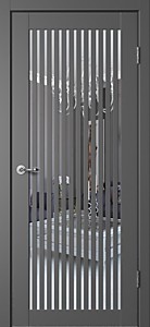 С07 Графит эмалит 900х2000мм. Полотно ЗЕРКАЛО Классик Flydoors