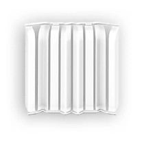 Белый ОКРУГЛЫЙ 80мм. Накладки для плинтуса ПВХ ДЮРА (1компл = 8эл) IDEAL (1 компл)