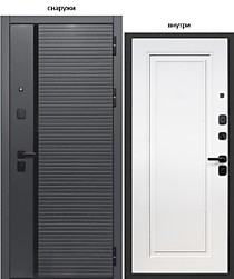 10см 2МДФ Букле графит Эмалит Белый 960R (правая). Входная дверь Е-Трейд