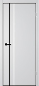 N02 Серебристый эмалит 900х2000мм ЧЕРН. K4AL, Маг3. Полотно NEO Flydoors