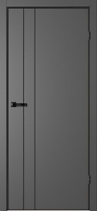 TR02 Графит ПЭТ 700х2000 ЧЕРН. K4AЛ, Маг3. Полотно Тринити Flydoors
