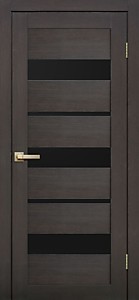 L20 Венге 3D 800х2000мм ЧЕРНОЕ стекло. Полотно дверное МикроFLEX. FlyDoors