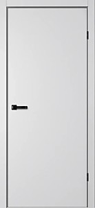 FN31 Серебристый эмалит 700х2000мм магнитный замок, кромка ABC черн. Полотно FUSION FLYDOORS