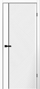Elegans 05 Белая эмаль 700х2000мм + магнитный черный замок. Полотно ELEGANS Flydoors