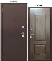 ТАЙГА 7см Каштан 960L (левая). Входная дверь Е-Трейд