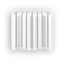 Белый ПРЯМОУГОЛЬНЫЙ 80мм. Накладки для плинтуса ПВХ ДЮРА (1компл = 8эл) IDEAL (1 компл)