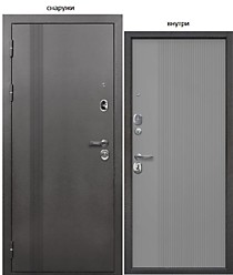 Тайга 9см Вертикаль Серая 860L (левая). Дверь входная Е-Трейд