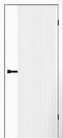 *Elegans 04 Белая эмаль 600х2000мм + магнитный черный замок. Полотно ELEGANS Flydoors