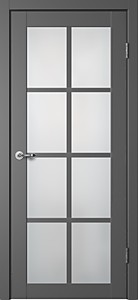 С05 Графит эмалит 900х2000мм. Полотно ОСТЕКЛЕННОЕ Классик Flydoors